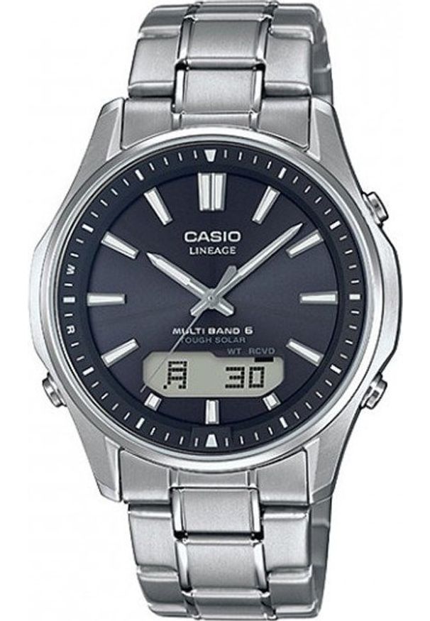 Zegarek Casio Zegarek męski Casio LCW-M100TSE-1AER srebrny. Kolor: srebrny