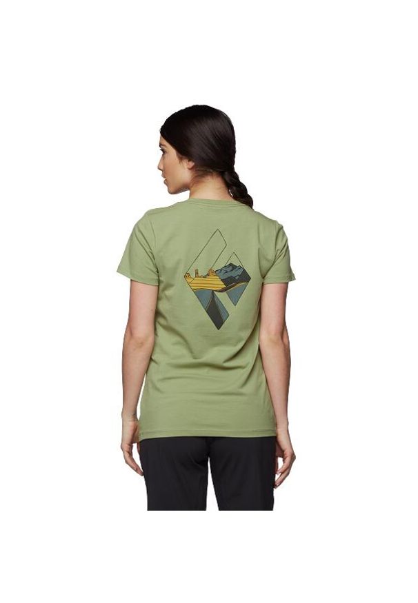 Koszulka turystyczna damska Black Diamond Desert To Mountain T-shirt. Kolor: zielony