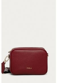 Furla - Torebka skórzana Real Mini. Kolor: czerwony. Materiał: skórzane. Rodzaj torebki: na ramię #1