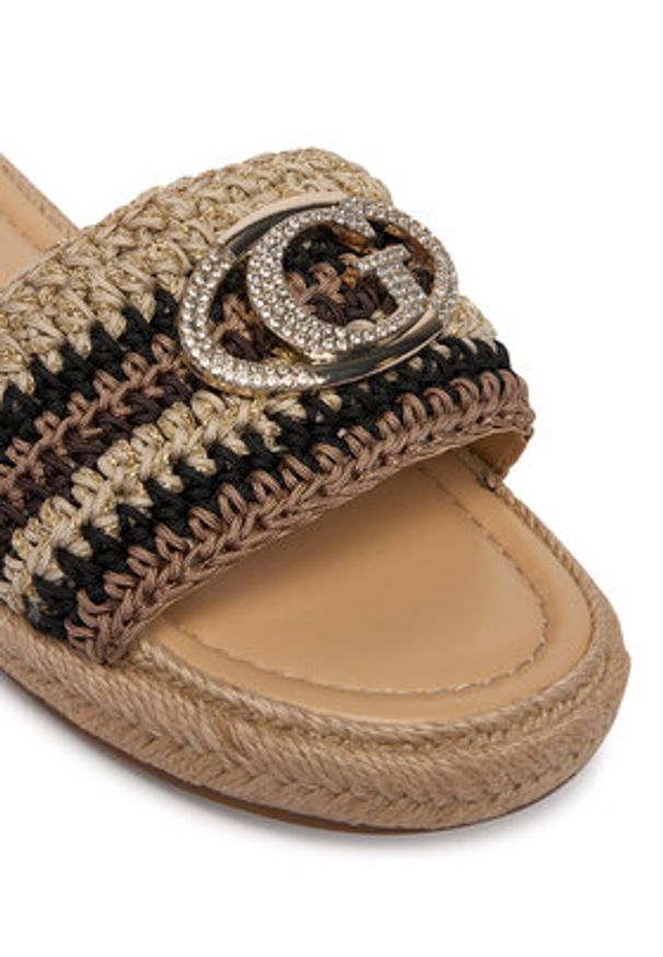Guess Sandały 181337 Czarny. Kolor: beżowy. Materiał: materiał