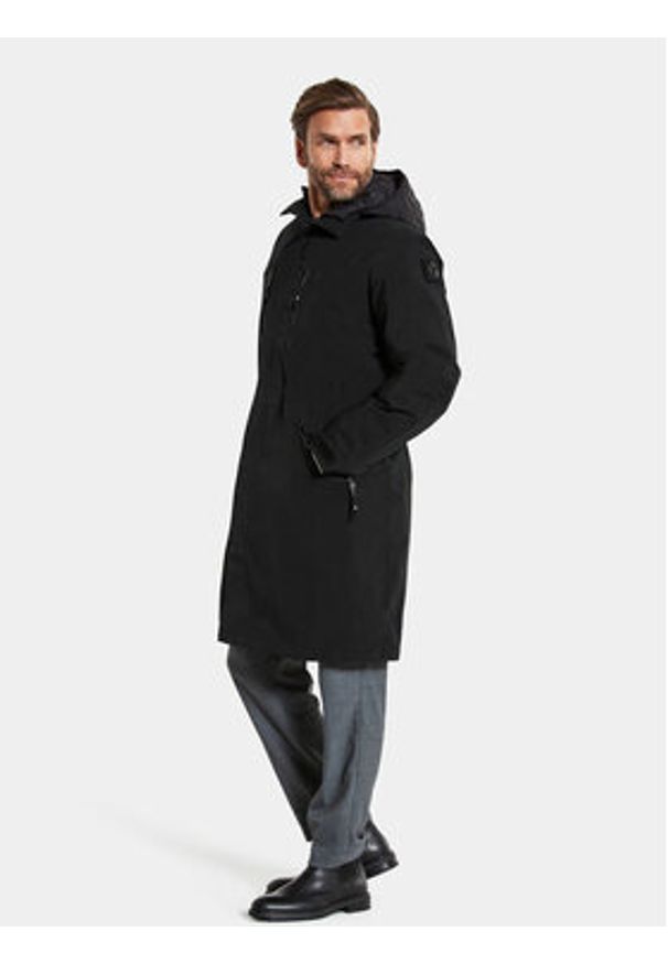 Didriksons Parka Mimir 504263 Czarny Regular Fit. Kolor: czarny. Materiał: syntetyk