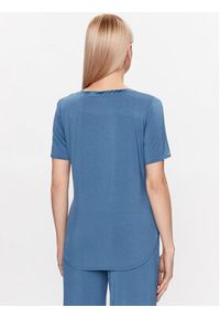 Triumph Koszulka piżamowa Climate Aloe 10214846 Niebieski Regular Fit. Kolor: niebieski. Materiał: wiskoza