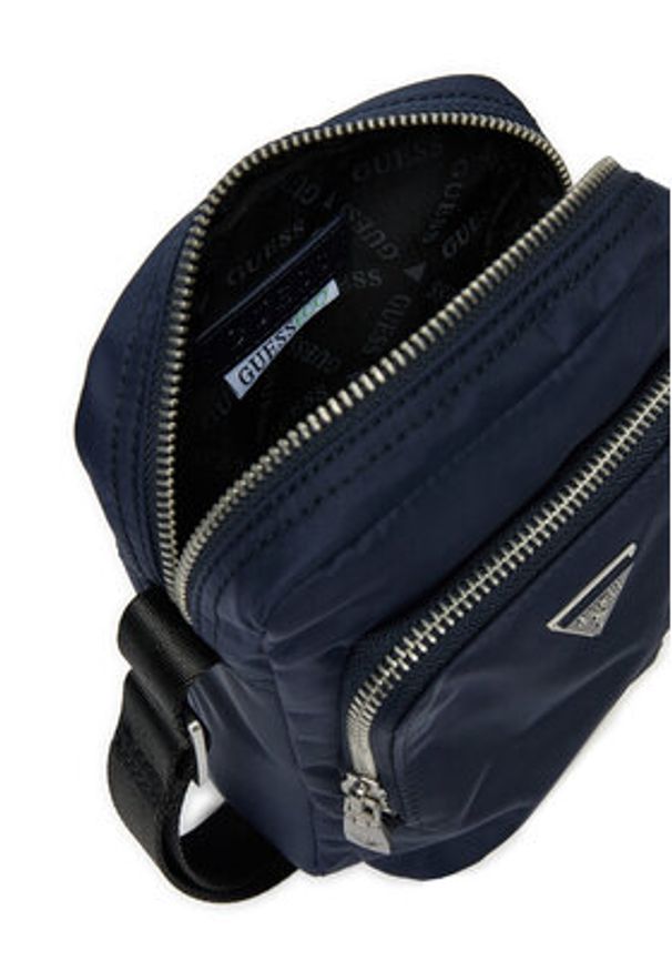 Guess Saszetka HMECRN P3463 Granatowy. Kolor: niebieski. Materiał: materiał