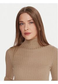 Liu Jo Sweter MF5389 MS46J Beżowy Slim Fit. Kolor: beżowy. Materiał: wiskoza #3