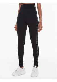 Legginsy Calvin Klein Jeans. Kolor: czarny. Materiał: syntetyk #1