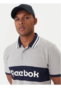Reebok Polo Arter RK25548CCM Szary Regular Fit. Typ kołnierza: polo. Kolor: szary. Materiał: bawełna #3