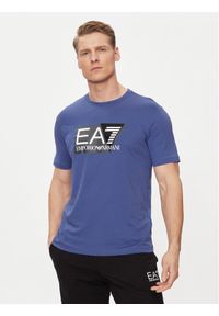 EA7 Emporio Armani T-Shirt 3DPT81 PJM9Z 1557 Niebieski Regular Fit. Kolor: niebieski. Materiał: bawełna #1
