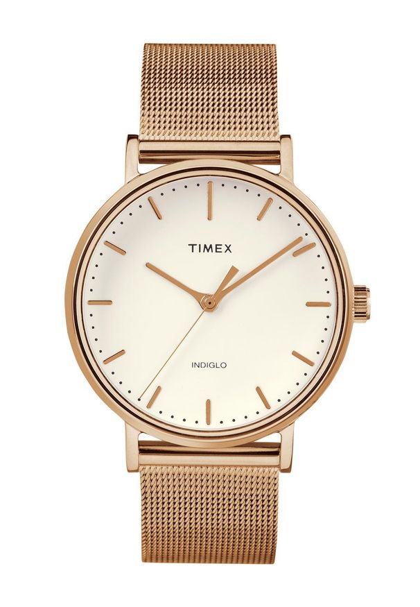 Timex zegarek TW2R26400 Fairfield. Kolor: złoty. Materiał: materiał