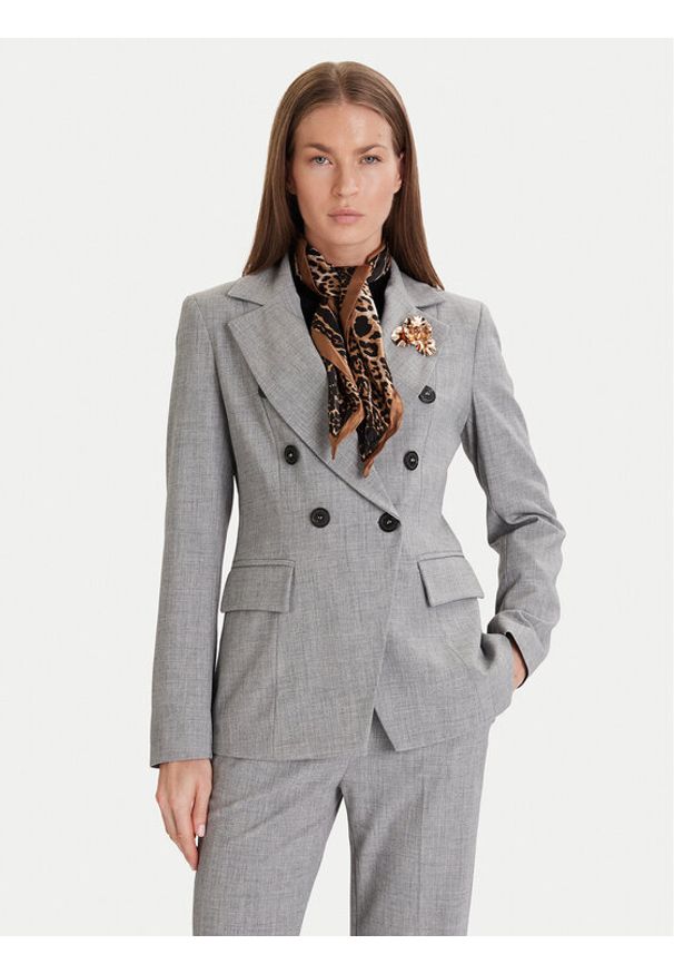 Maryley Marynarka 25IB139/M07/10GR Szary Regular Fit. Kolor: szary. Materiał: syntetyk