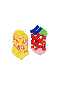 Happy-Socks - Zestaw 2 par niskich skarpet dziecięcych Happy Socks. Wzór: kolorowy