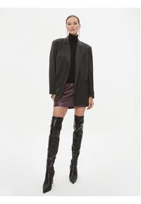 Ted Baker Spódnica skórzana Valiat 241424 Bordowy Regular Fit. Kolor: czerwony. Materiał: skóra