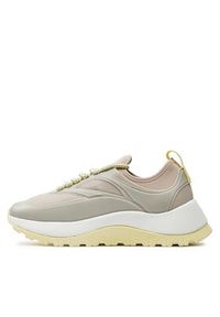 Calvin Klein Sneakersy Runner Lace Up Caging HW0HW01900 Beżowy. Kolor: beżowy. Materiał: mesh, materiał