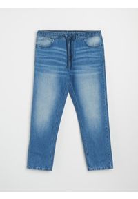 Sinsay - Jeansy loose fit - granatowy. Kolor: niebieski. Materiał: jeans