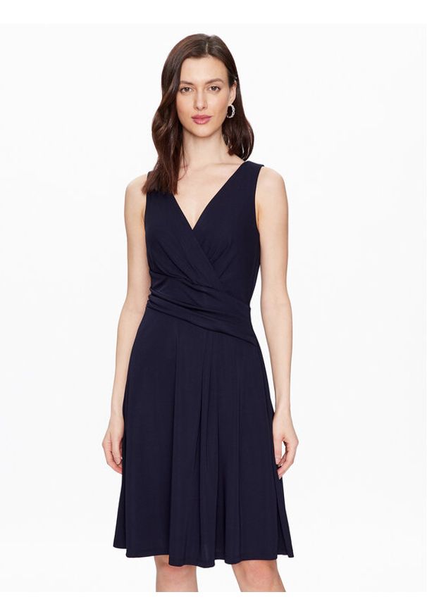Lauren Ralph Lauren Sukienka koktajlowa 250865006002 Granatowy Regular Fit. Kolor: niebieski. Materiał: syntetyk. Styl: wizytowy