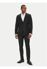 Karl Lagerfeld - KARL LAGERFELD Spodnie garniturowe 255002 553038 Czarny Slim Fit. Kolor: czarny. Materiał: syntetyk