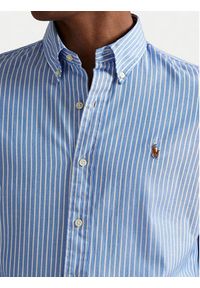 Polo Ralph Lauren Koszula 710886462004 Niebieski Custom Fit. Typ kołnierza: polo. Kolor: niebieski. Materiał: bawełna #4