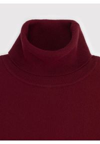 Pako Lorente - PAKO LORENTE - Bordowy gładki golf męski. Typ kołnierza: golf. Kolor: czerwony. Materiał: poliamid, bawełna, elastan. Wzór: gładki. Sezon: jesień #3