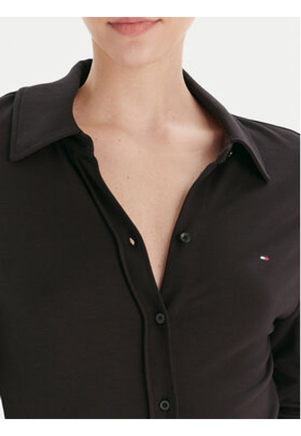 TOMMY HILFIGER - Tommy Hilfiger Sukienka koszulowa WW0WW48398 Czarny Regular Fit. Kolor: czarny. Materiał: wiskoza. Typ sukienki: koszulowe