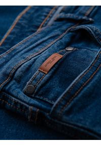 Ombre Clothing - Spodnie męskie jeansowe JOGGERY z klasyczna opaśnicą - niebieskie V2 - Rozmiar: L. Okazja: na co dzień. Kolor: niebieski. Materiał: jeans. Styl: klasyczny #9