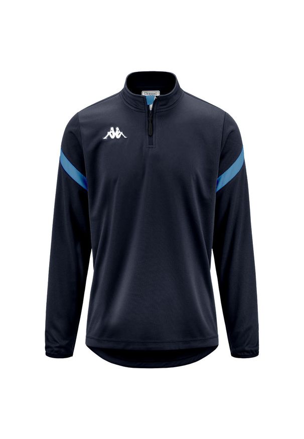 Bluza dresowa 1/2 zip Kappa Dolvole. Kolor: niebieski. Materiał: dresówka. Sport: piłka nożna, fitness