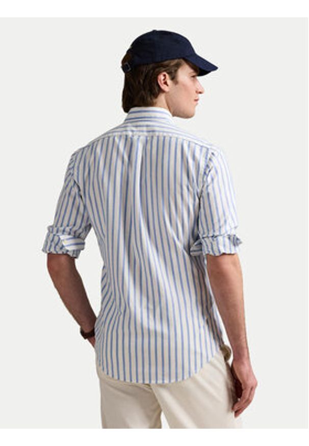 Polo Ralph Lauren Koszula 710906622001 Niebieski Custom Fit. Typ kołnierza: polo. Kolor: niebieski. Materiał: bawełna