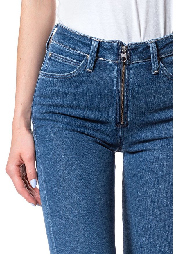 Lee - SPODNIE DAMSKIE LEE SCARLETT HIGH ZIPPER BLUE BLACK L30BROEX 112106314. Stan: podwyższony