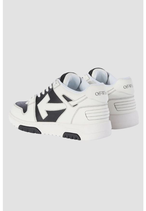 OFF-WHITE Biało-czarne sneakersy Out Of Office Sneaker. Kolor: biały