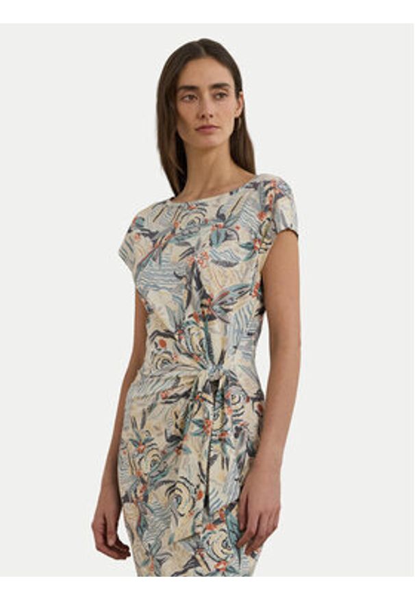Lauren Ralph Lauren - LAUREN RALPH LAUREN Sukienka codzienna 250964087001 Kolorowy Slim Fit. Okazja: na co dzień. Materiał: bawełna. Wzór: kolorowy. Typ sukienki: proste. Styl: casual