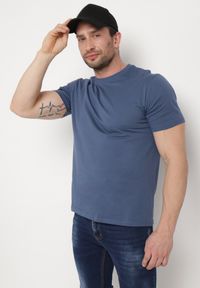 Born2be - Granatowa Koszulka Pixyphe. Okazja: na co dzień. Kolor: niebieski. Styl: klasyczny, casual, elegancki #5