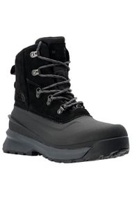 Buty do chodzenia męskie The North Face Chilkat V Lace WP. Wysokość cholewki: za kostkę. Zapięcie: sznurówki. Kolor: czarny. Materiał: materiał, skóra, syntetyk. Szerokość cholewki: normalna. Sport: turystyka piesza