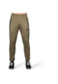 GORILLA WEAR - Spodnie fitness męskie Gorilla Wear Branson Pants. Kolor: zielony. Materiał: tkanina, mesh. Sport: fitness