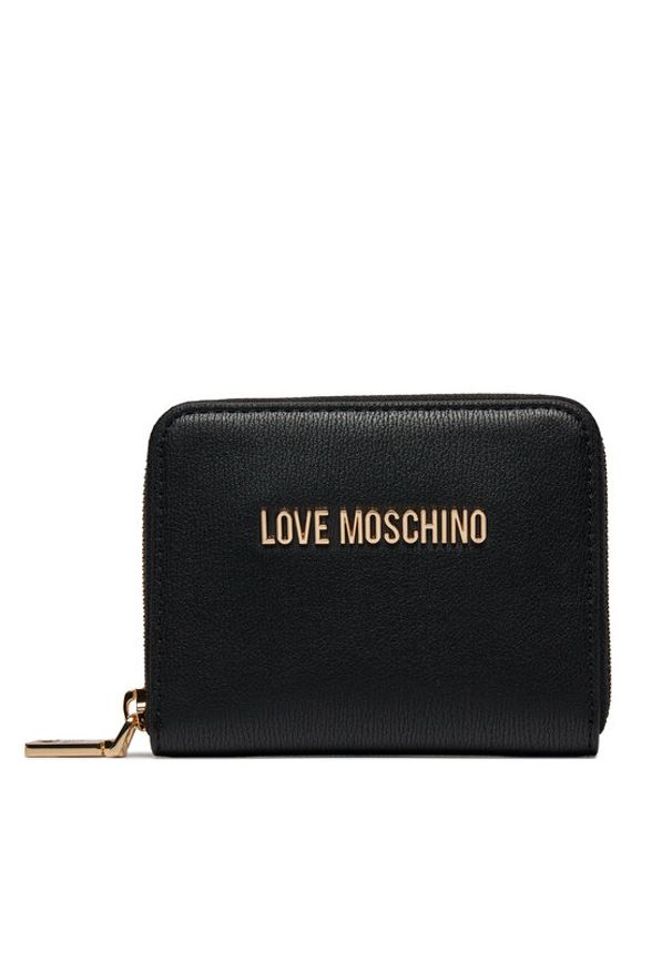 Love Moschino - LOVE MOSCHINO Duży Portfel Damski JC5702PP1ILD0000 Czarny. Kolor: czarny. Materiał: skóra