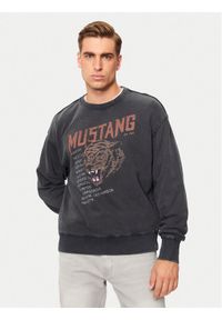 Mustang Bluza Auburn 1015638 Czarny Oversize. Kolor: czarny. Materiał: bawełna