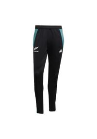Adidas - Spodnie treningowe All Blacks. Kolor: czarny, niebieski, wielokolorowy. Sport: piłka nożna