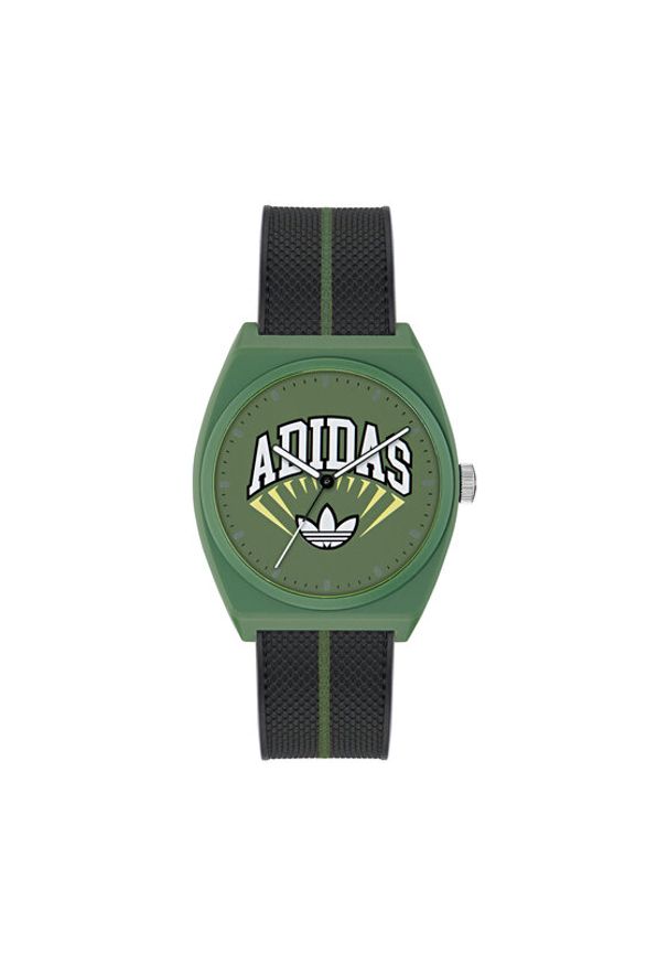 Adidas - adidas Zegarek Project Two AOST25036 Zielony. Kolor: zielony. Materiał: guma