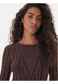 Fracomina Sweter FJ25WT7013K463Q7 Brązowy Slim Fit. Kolor: brązowy. Materiał: syntetyk #4