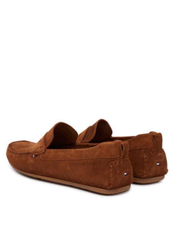 TOMMY HILFIGER - Tommy Hilfiger Mokasyny Core Hilfiegr Suede Driver FM0FM05789 Écru. Kolor: kremowy. Materiał: zamsz, skóra