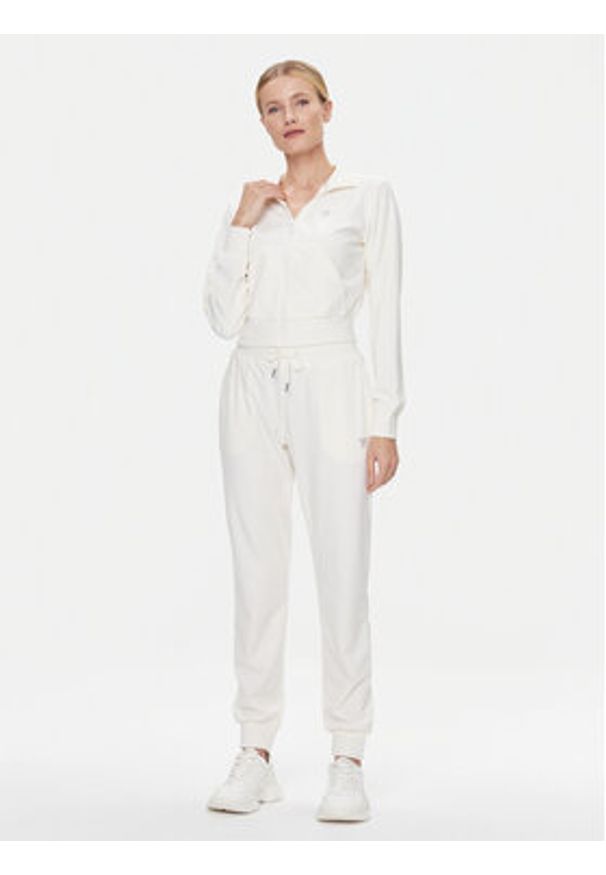 Guess Bluza V3BQ22 KBXI2 Écru Regular Fit. Materiał: syntetyk