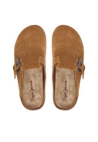 Pepe Jeans Klapki Corby Clog W PLS900001 Brązowy. Kolor: brązowy. Materiał: zamsz, skóra #5