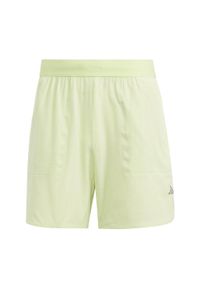 Adidas - Spodenki treningowe męskie adidas HIIT. Kolor: zielony, wielokolorowy, żółty. Materiał: materiał. Sport: fitness