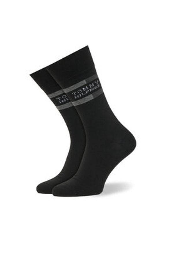 TOMMY HILFIGER - Tommy Hilfiger Skarpety długie 701235376 Czarny. Kolor: czarny. Materiał: materiał, bawełna