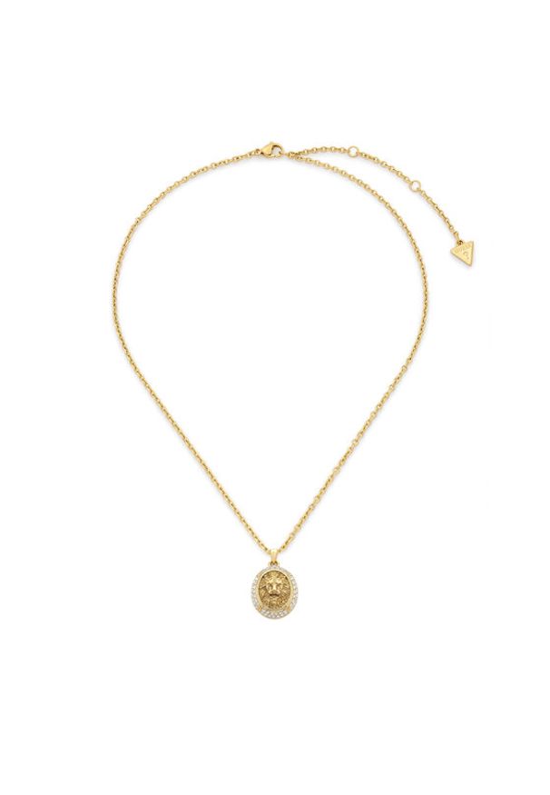 Guess Naszyjnik JUBN06 189JW Złoty. Materiał: metalowe. Kolor: złoty
