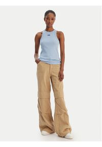 Hugo - HUGO Top Easy 50508857 Błękitny Slim Fit. Kolor: niebieski. Materiał: bawełna #4