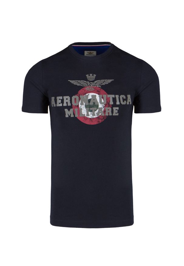 Aeronautica Militare - T-shirt AERONAUTICA MILITARE. Okazja: na co dzień. Materiał: bawełna. Długość rękawa: krótki rękaw. Długość: krótkie. Wzór: nadruk. Styl: klasyczny, casual