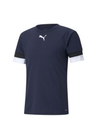 Puma - Koszulka piłkarska męska PUMA teamRISE Jersey. Kolor: czarny, niebieski, wielokolorowy. Materiał: jersey, poliester. Sport: piłka nożna