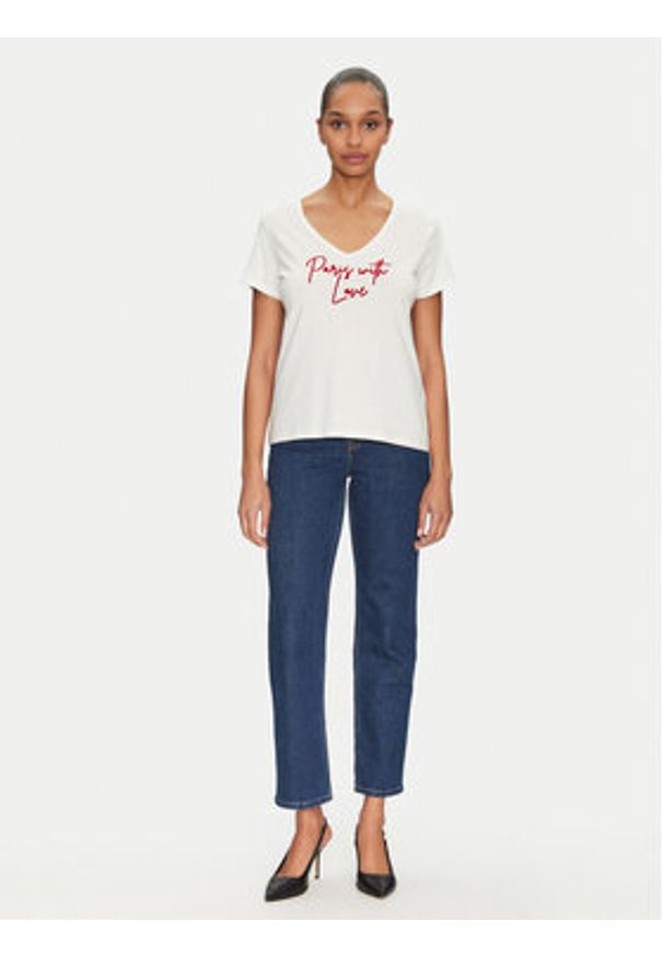 Morgan T-Shirt 251-DSAILOR Biały Relaxed Fit. Kolor: biały. Materiał: bawełna