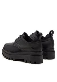 Calvin Klein Jeans Sneakersy Flatform Laceup Derby Mg Mtl YW0YW01502 Czarny. Kolor: czarny. Materiał: skóra