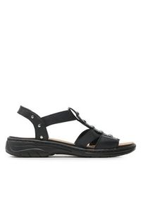 Rieker Sandały 64580-00 Czarny. Kolor: czarny. Materiał: skóra #4
