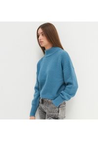 House - Sweter z półgolfem oversize - Turkusowy. Kolor: turkusowy #1