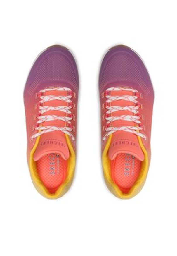 skechers - Skechers Sneakersy Uno Color Waves 155628/PKMT Kolorowy. Materiał: skóra. Wzór: kolorowy